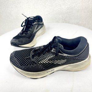 BROOKS Womens 8 Black Mesh Lace Up Athletic Running Shoes